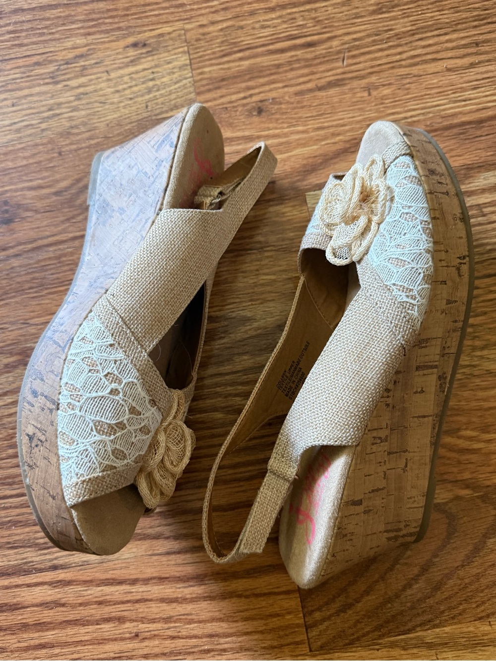 Jellypop “Colleen” Open Toe Wedge Sandals Size 5
